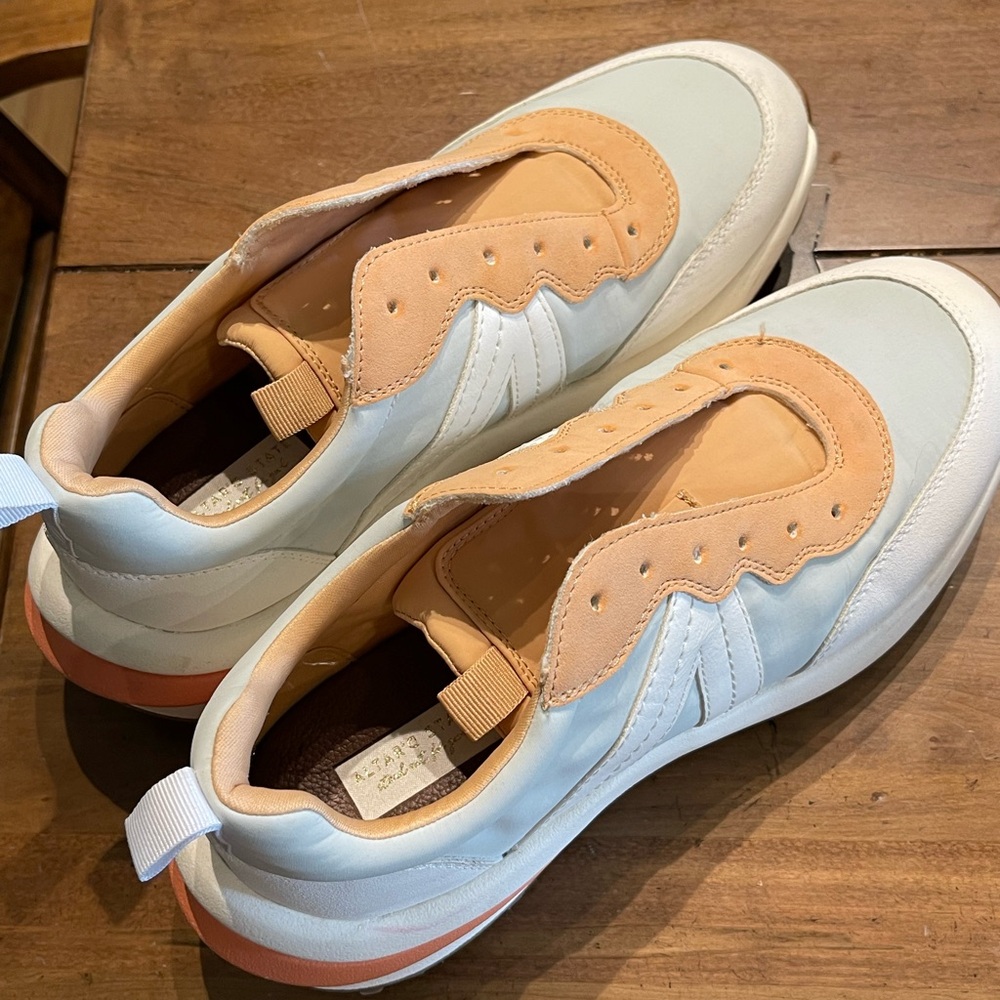 Altar'd State White and Peach Athletic Sneakers